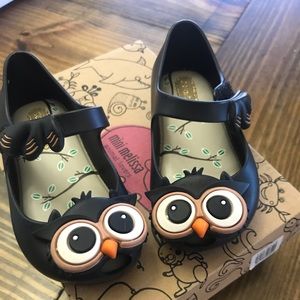 New in Box Mini Melissa Owl Shoes